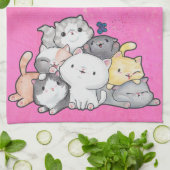 子猫の山 キッチンタオル (折り畳み)