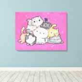 子猫の山 キャンバスプリント (インサイチュ (ウッドフロア))