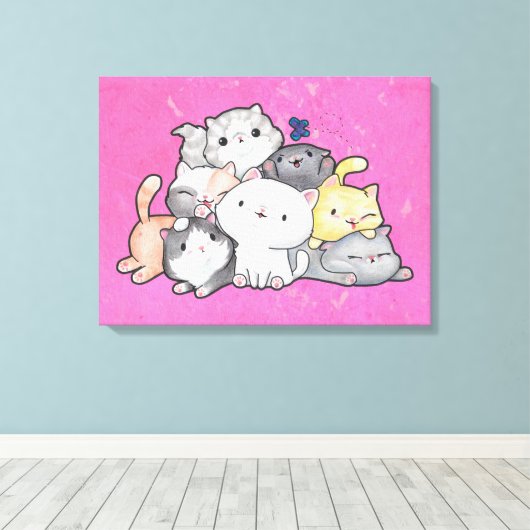 子猫の山 キャンバスプリント (インサイチュ (ウッドフロア))