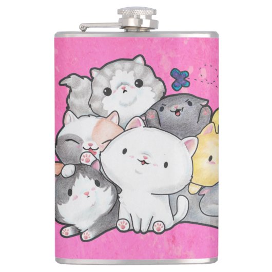 子猫の山 フラスク (正面)