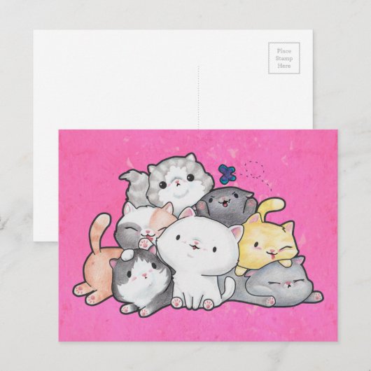 子猫の山 ポストカード (正面/裏面)