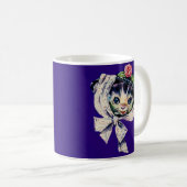 子猫の帽子をかぶった可愛らしい子猫 コーヒーマグカップ (正面右)