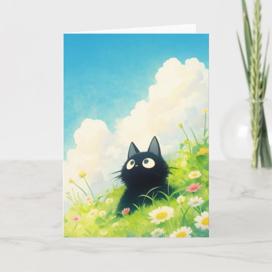 子猫の平和な牧場 カード (正面)