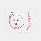 子猫の愛の毛皮のボール フリースブランケット (正面(横))