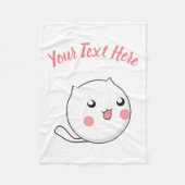 子猫の愛の毛皮のボール フリースブランケット (正面)