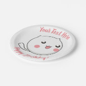 子猫の愛の毛皮のボール ペーパープレート (アングル)