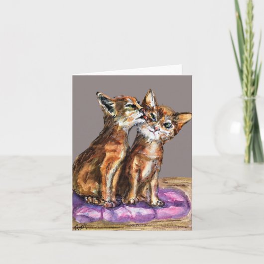 子猫の愛情たっぷり カード (正面)