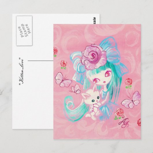 子猫の愛 ポストカード (正面/裏面)