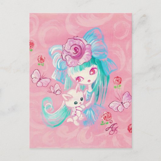 子猫の愛 ポストカード (正面)