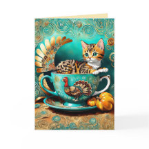 子猫の感謝祭のお茶