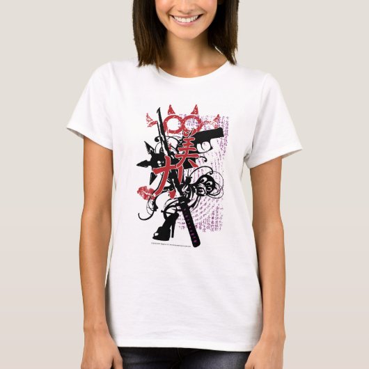 子猫の戦士のプリンセスの"美しい及び強さ"のワイシャツ Tシャツ (正面)