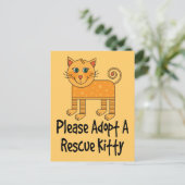 子猫の救助プレゼントをお願いします ポストカード (スタンド正面)