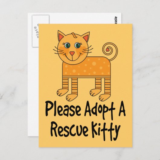 子猫の救助プレゼントをお願いします ポストカード (正面/裏面)