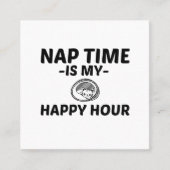 子猫の昼寝タイムハッピーアワー スクエア名刺 (正面)