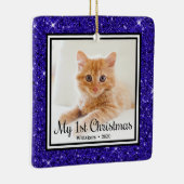 子猫の最初のクリスマス2 写真 セラミックオーナメント (右)
