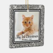 子猫の最初のクリスマス2 写真 セラミックオーナメント (右)