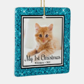子猫の最初のクリスマス2 写真 セラミックオーナメント (右)