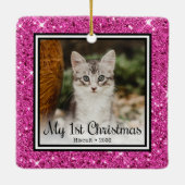 子猫の最初のクリスマス セラミックオーナメント (裏面)