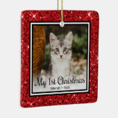 子猫の最初のクリスマス セラミックオーナメント (右)