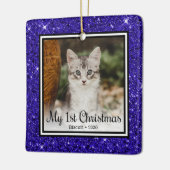 子猫の最初のクリスマス セラミックオーナメント (左)