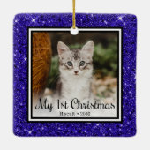 子猫の最初のクリスマス セラミックオーナメント (裏面)