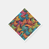 子猫の柄 スタンダードカクテルナプキン (角)