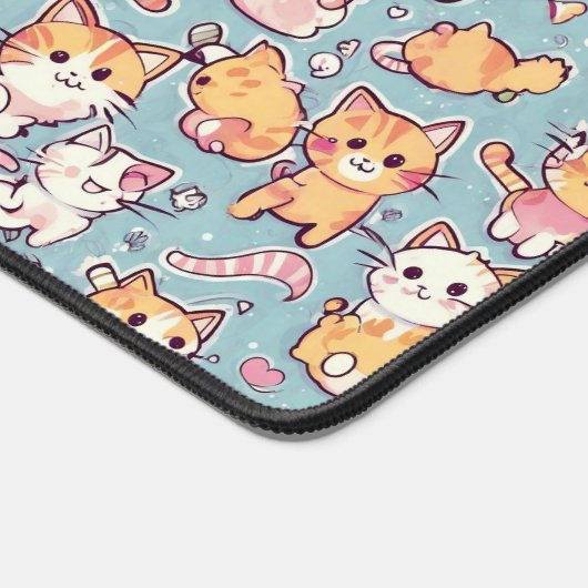 子猫の柄 デスクマット (コーナー)