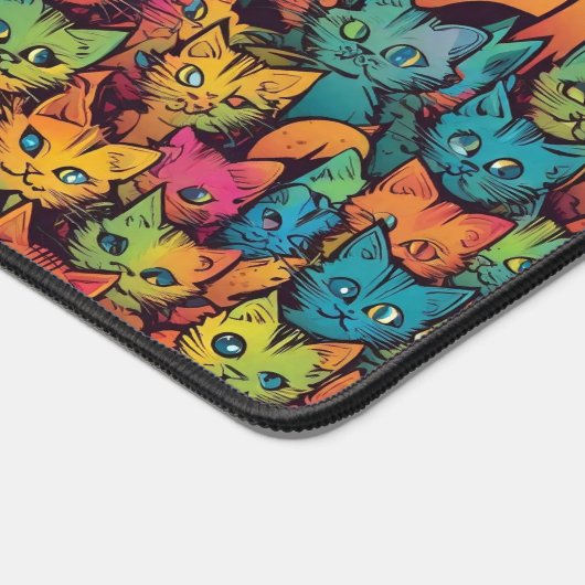 子猫の柄 デスクマット (コーナー)