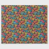 子猫の柄 ラッピングペーパー (フラット)