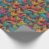 子猫の柄 ラッピングペーパー (角)