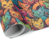 子猫の柄 ラッピングペーパー (ロールコーナー)