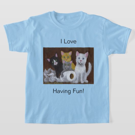 子猫の楽しい思い出Tシャツ Tシャツ (レイダウン)