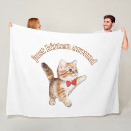 子猫の毛布のまわりに フリースブランケット