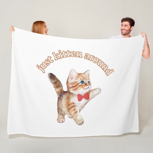 子猫の毛布のまわりに フリースブランケット (インサイチュ)