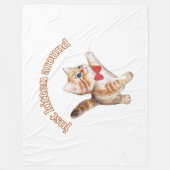 子猫の毛布のまわりに フリースブランケット (正面)