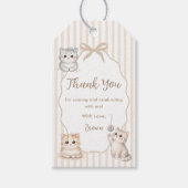 子猫の水彩画 おめでとう&ありがとうグッズ ペットの誕生日 ギフトタグ (正面)