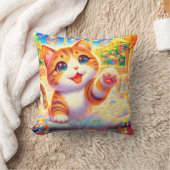 『子猫の泡の水疱』 クッション (ブランケット)