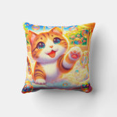 『子猫の泡の水疱』 クッション (裏面)