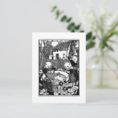 子猫の洗濯ミトンズ子供部屋韻 ポストカード (スタンド正面)