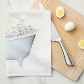 子猫の浴室の時間 キッチンタオル (四つ折り)