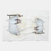 子猫の浴室の時間 キッチンタオル (横)