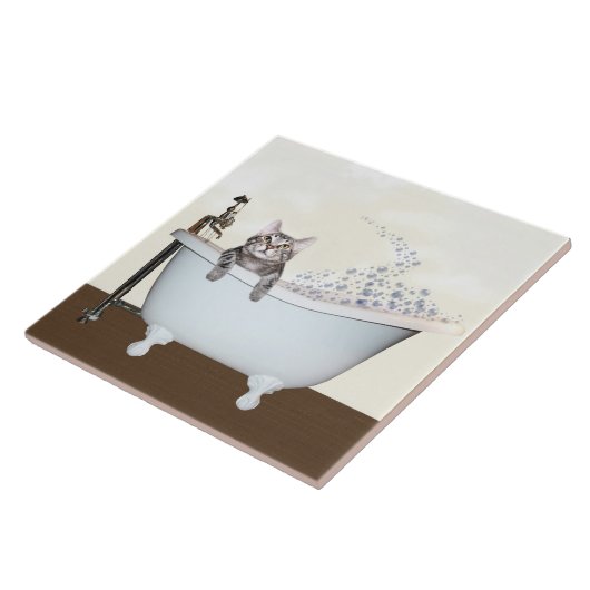 子猫の浴室の時間 タイル (側面)