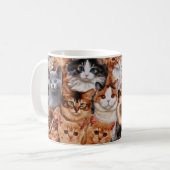 子猫の生地マグ コーヒーマグカップ (正面左)