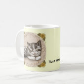 子猫の眠るマグカップ コーヒーマグカップ (正面左)