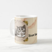 子猫の睡眠 コーヒーマグカップ (正面左)