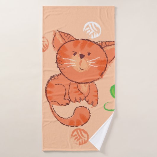 子猫の継ぎ目のないおもちゃ バスタオル (バスタオル)