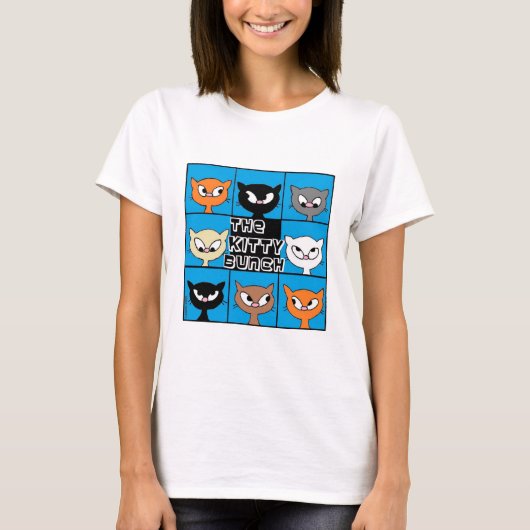 子猫の群れ かわいい猫好きTシャツ Tシャツ (正面)