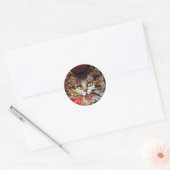 子猫の肖像画 ラウンドシール (封筒)