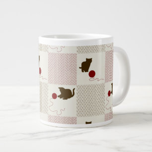 子猫の背景 ジャンボコーヒーマグカップ