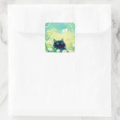 子猫の花の隠れ家 スクエアシール (バッグ)